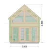Domek drewniany Łeba 9,2 x 4m