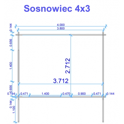 Plan domku drewnianego Sosnowiec